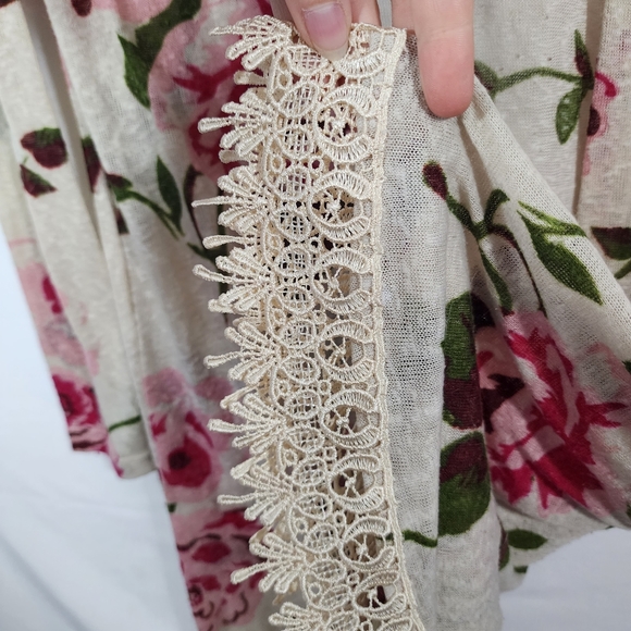 FRESHMAN 1996 Women’s XS Long Floral Rose Cardigan - Picture 5 of 5